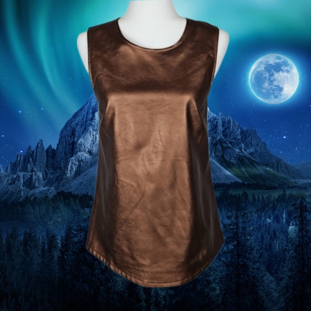 Cyber Tinley Road Bronze Metallic Top, M